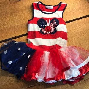 Emily rose girls Red white & blue dress size 5